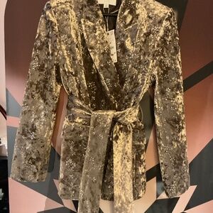 Zara Gold Velvet Blazer. Sz L